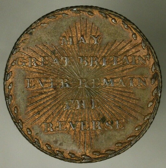 Great Britain Middlesex 1/2 Penny Political Token 1794 Map of France  UNC  A2470