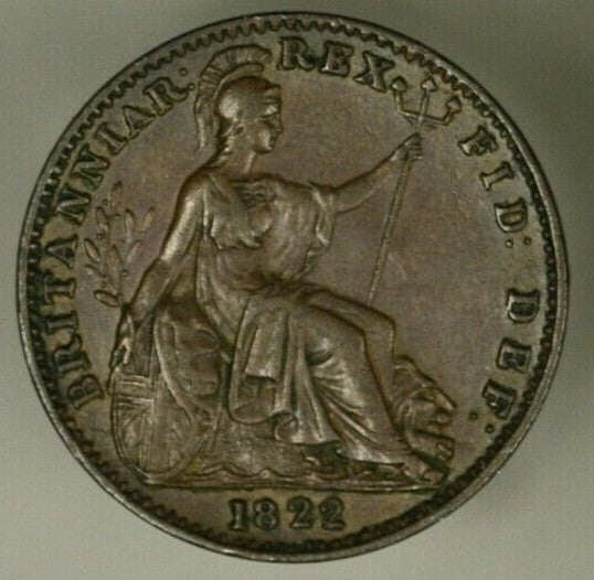 Great Britain Farthing  1822  Nice AU   A2429