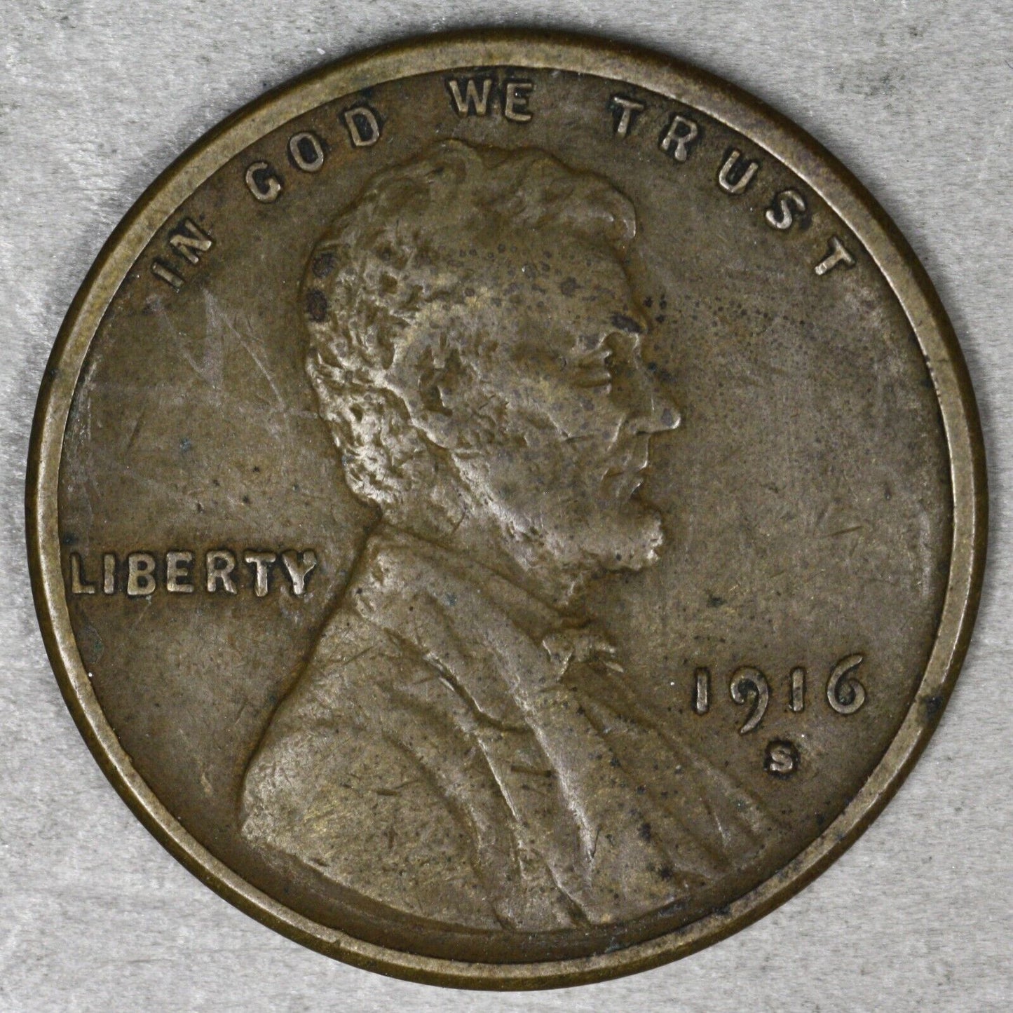 US 1916 S Lincoln Wheat Penny  A3279