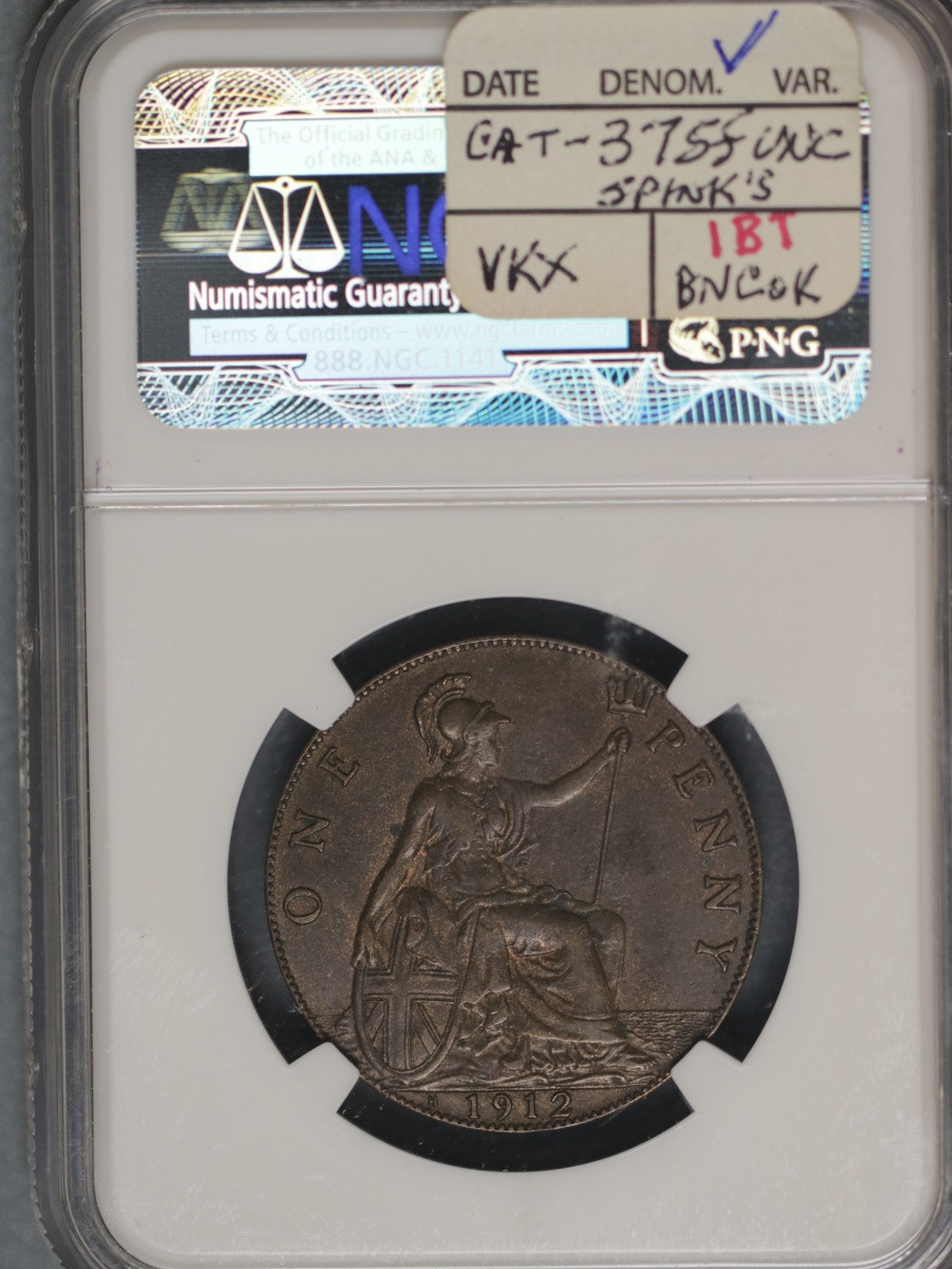 Great Britain 1912H Penny K-810 NGC AU58 BN