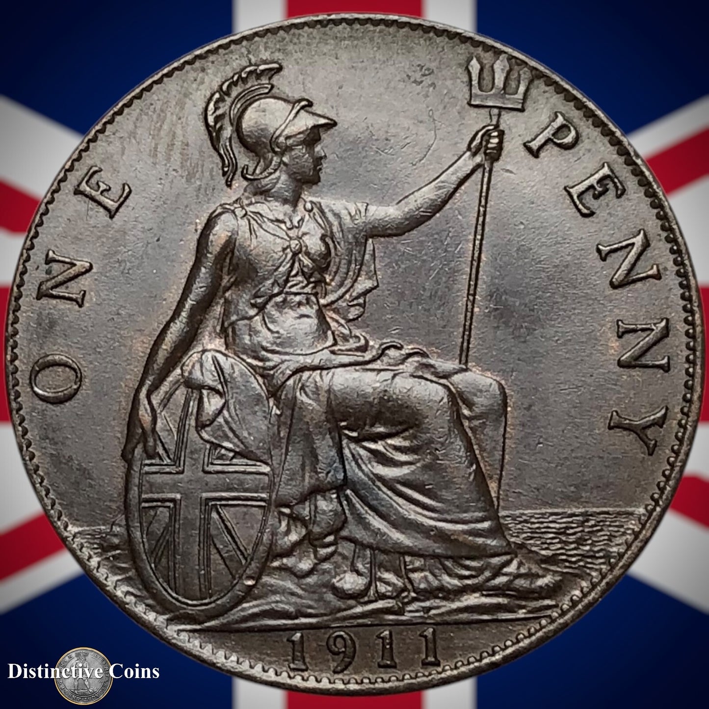 Great Britain 1911 Penny 1d GB6743