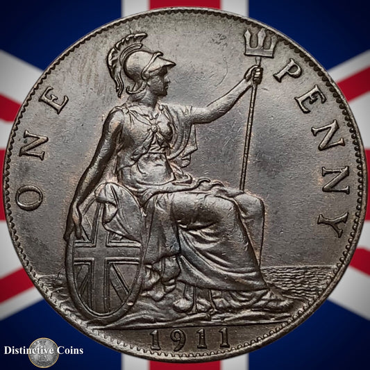 Great Britain 1911 Penny 1d GB6743