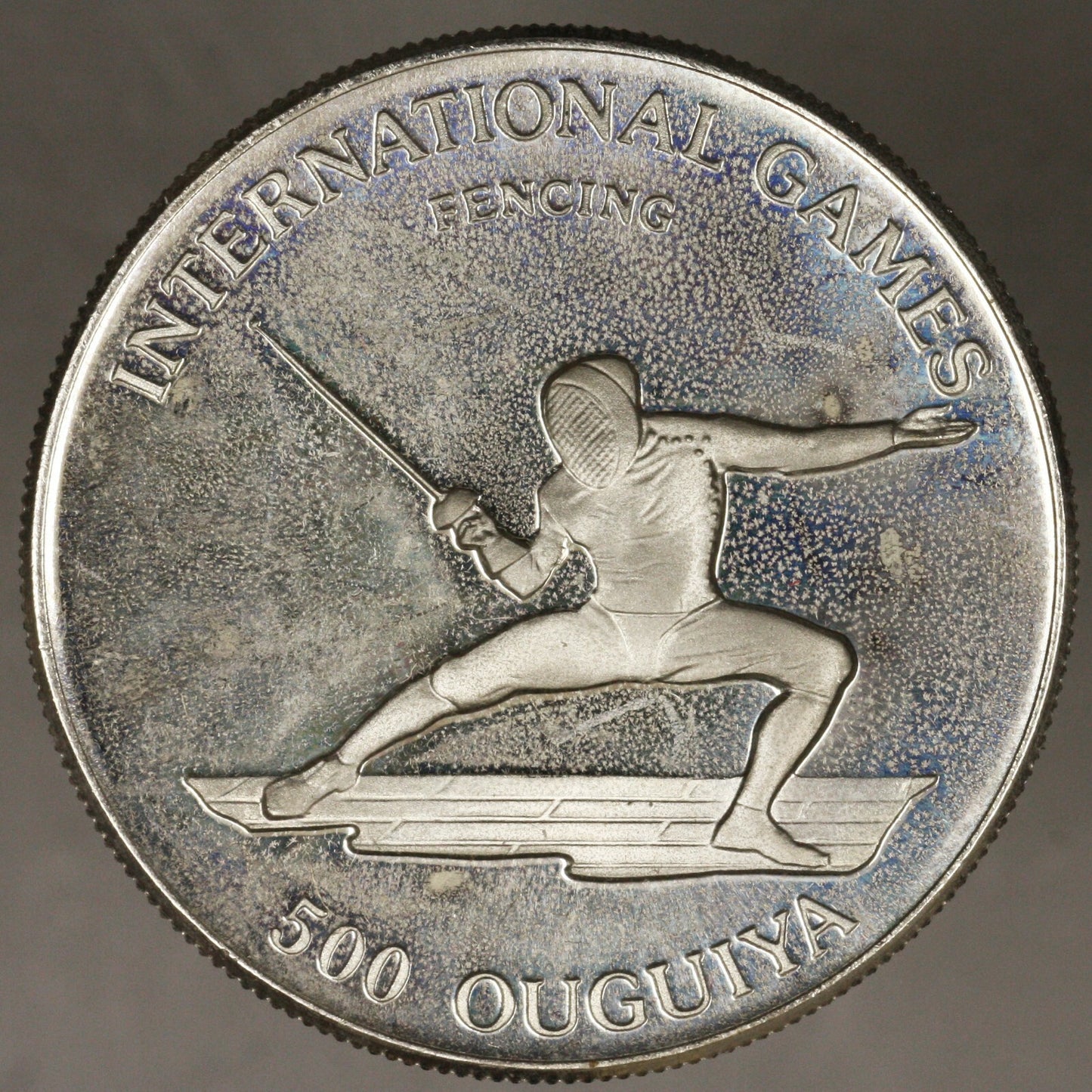 Mauritania 1984 500 Ouguiya Fencer Proof 