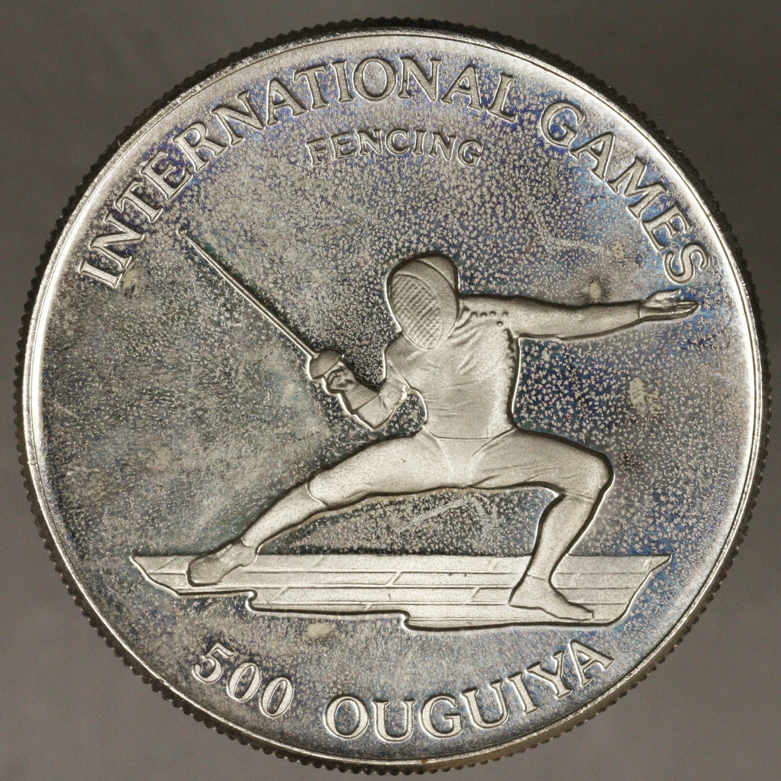 Mauritania 1984 500 Ouguiya Fencer Proof 