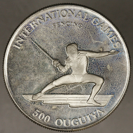 Mauritania 1984 500 Ouguiya Fencer Proof 