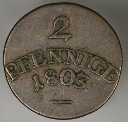 Saxe-Weimar Eisenach 1803 2 Pfennig XF  A2725