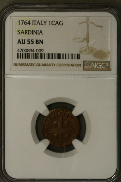 Italy Sardinia Cagliarese 1764  NGCAU55 BN  S124