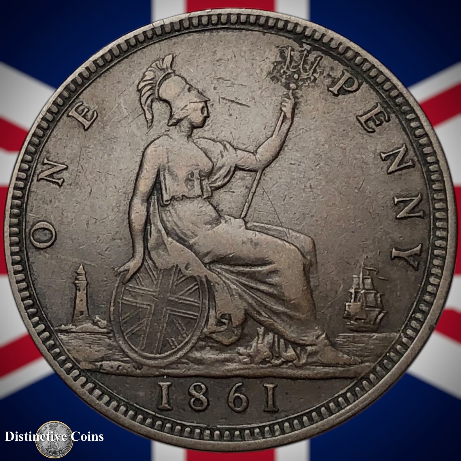 Great Britain 1861 Penny 1d GB6170