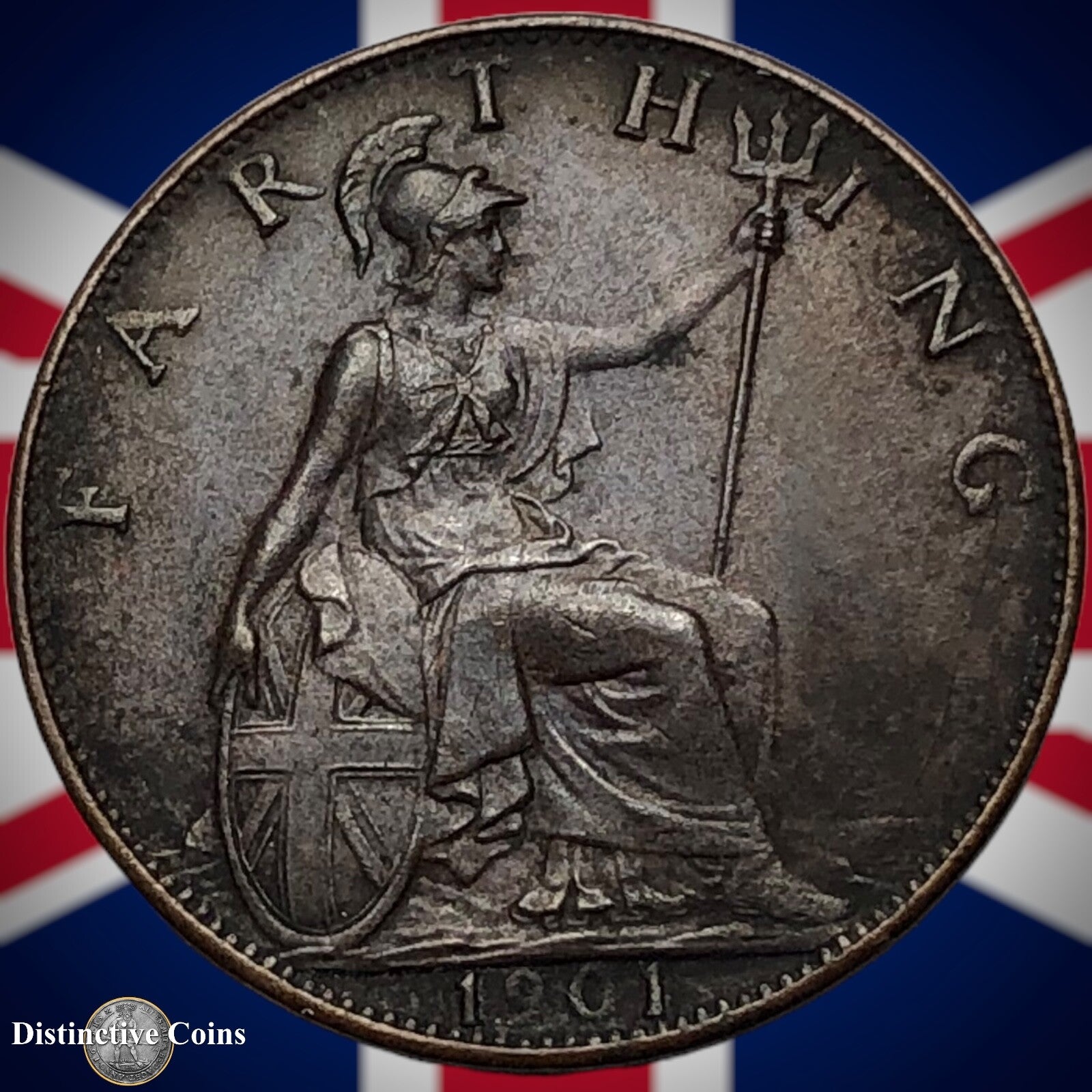 Great Britain 1901 Farthing 1/4d GB4487