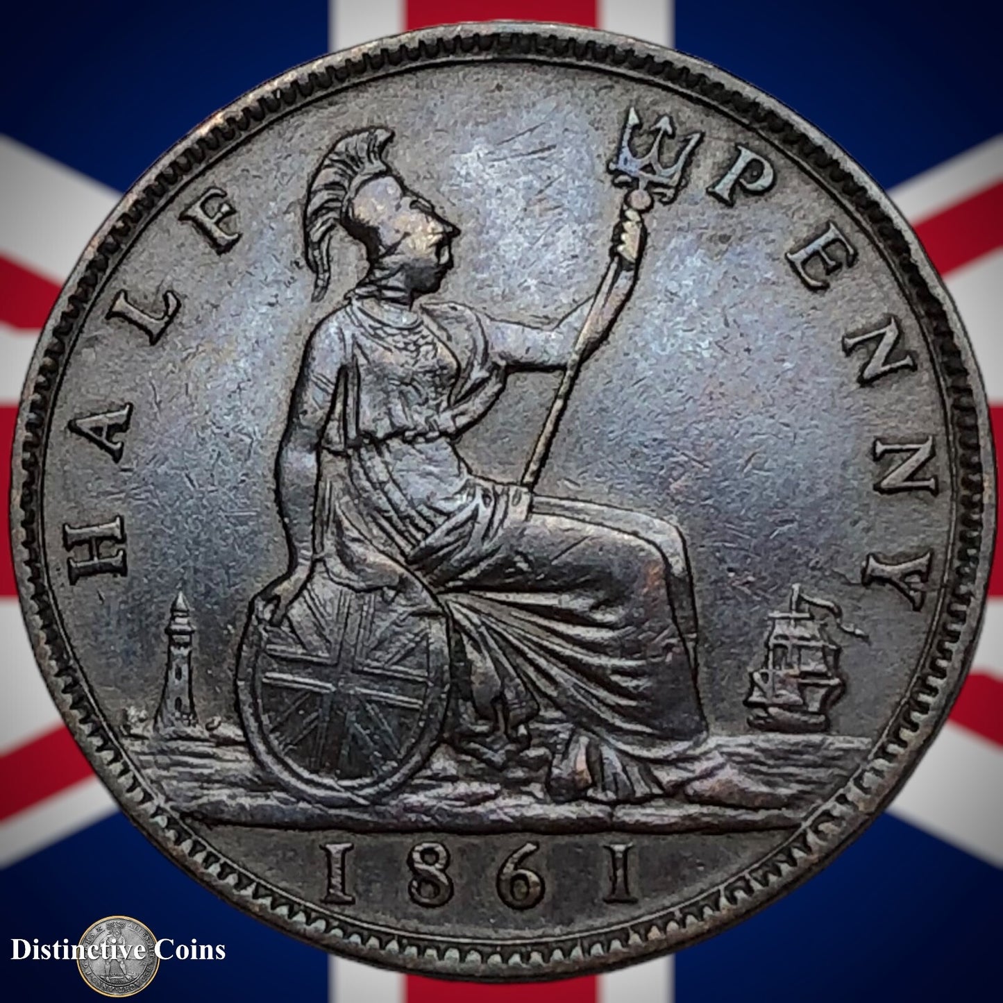 Great Britain 1861 Half Penny 1/2d GB5401