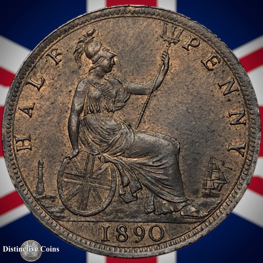 Great Britain 1890 Half Penny 1/2d GB5671