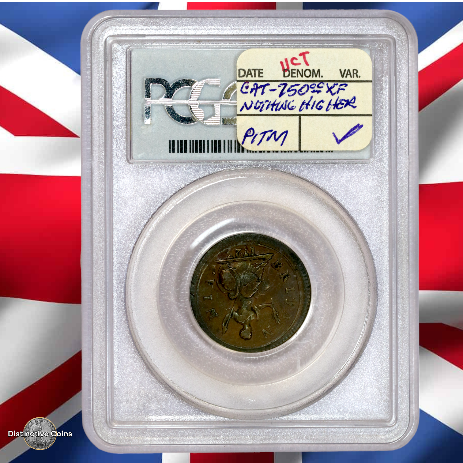 Great Britain 1723 Farthing PCGS AU55 - Top Pop! - GBS027