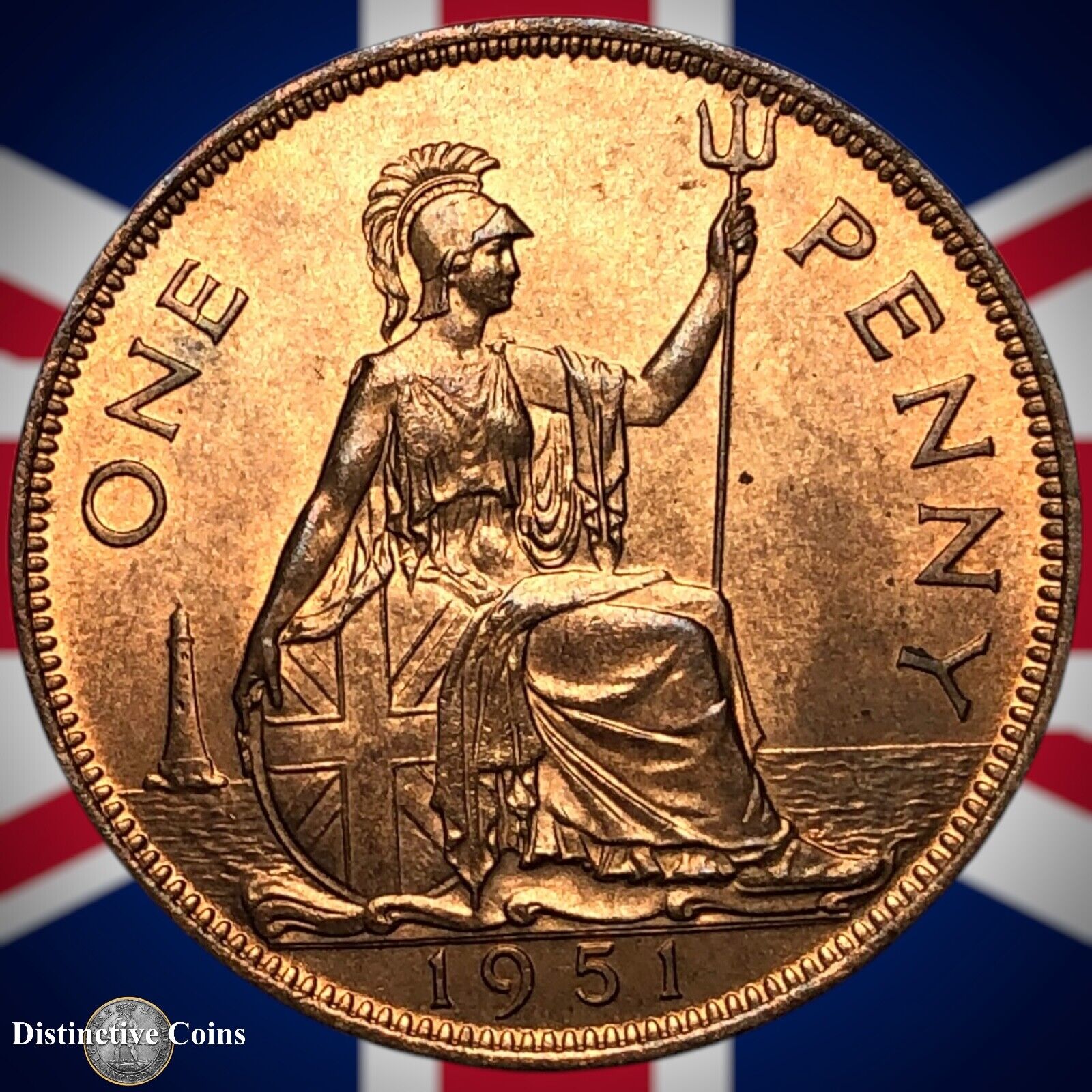 Great Britain 1951 Penny 1d GB7346