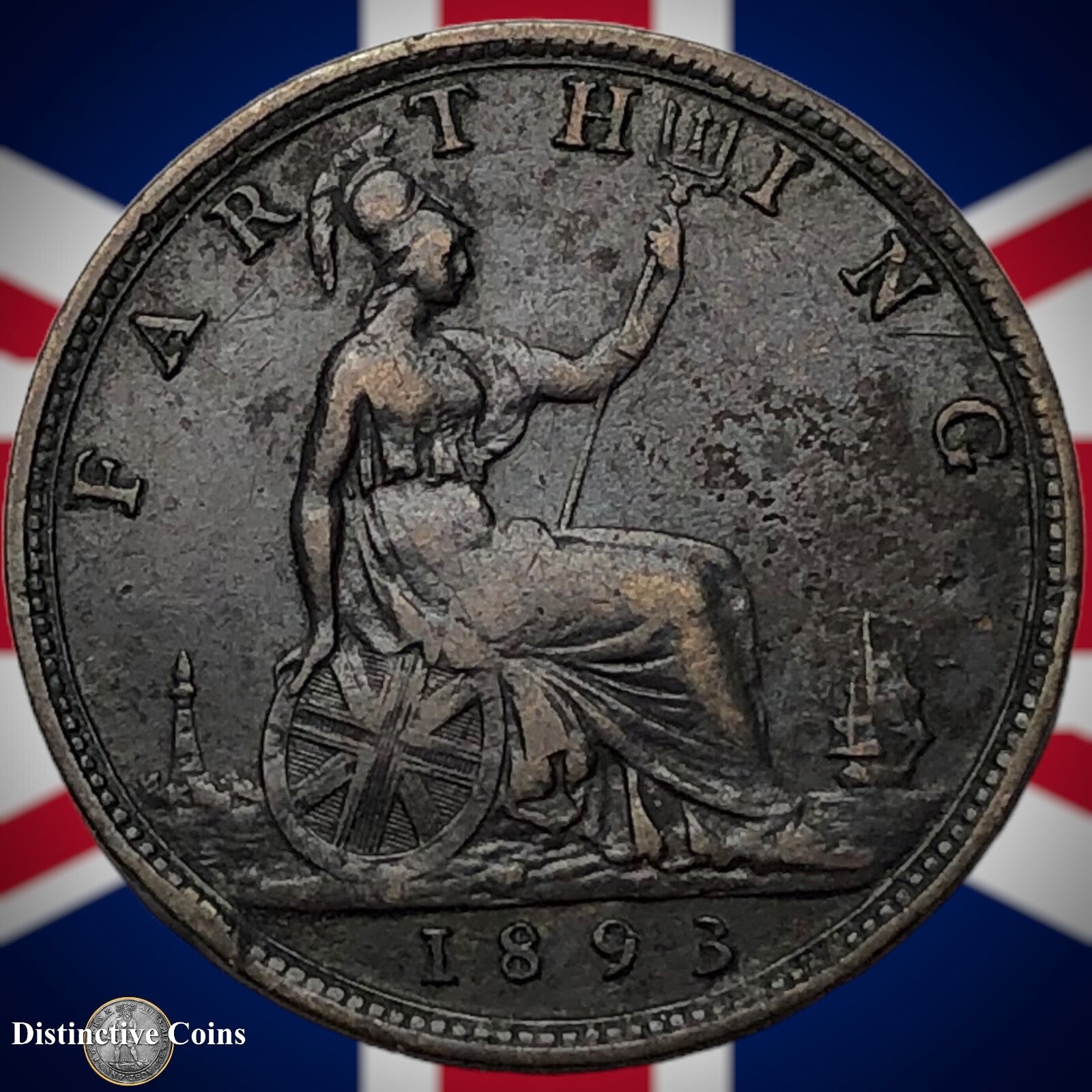 Great Britain 1893 Farthing 1/4d GB4332