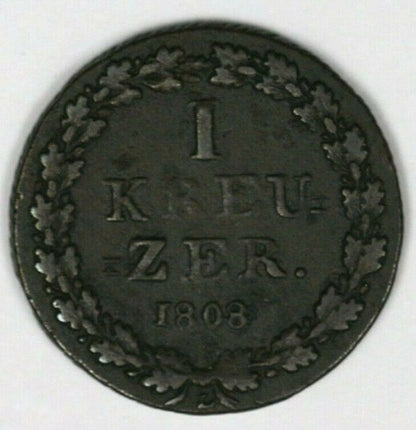 Nassau 1808 Kreuzer VF+  A2711