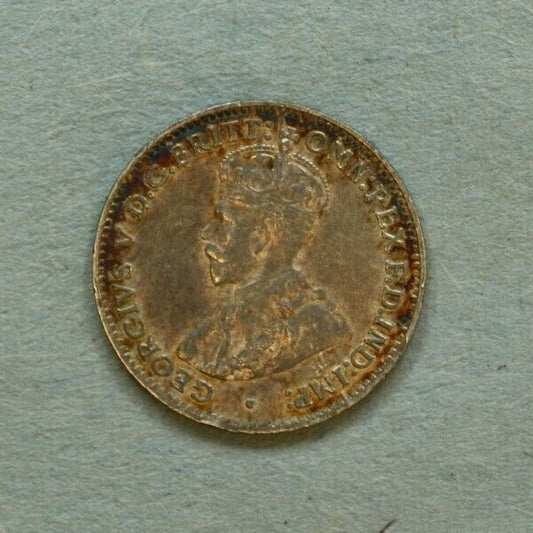 Australia 1925 3 Pence XF Toning over old Hairlines A482
