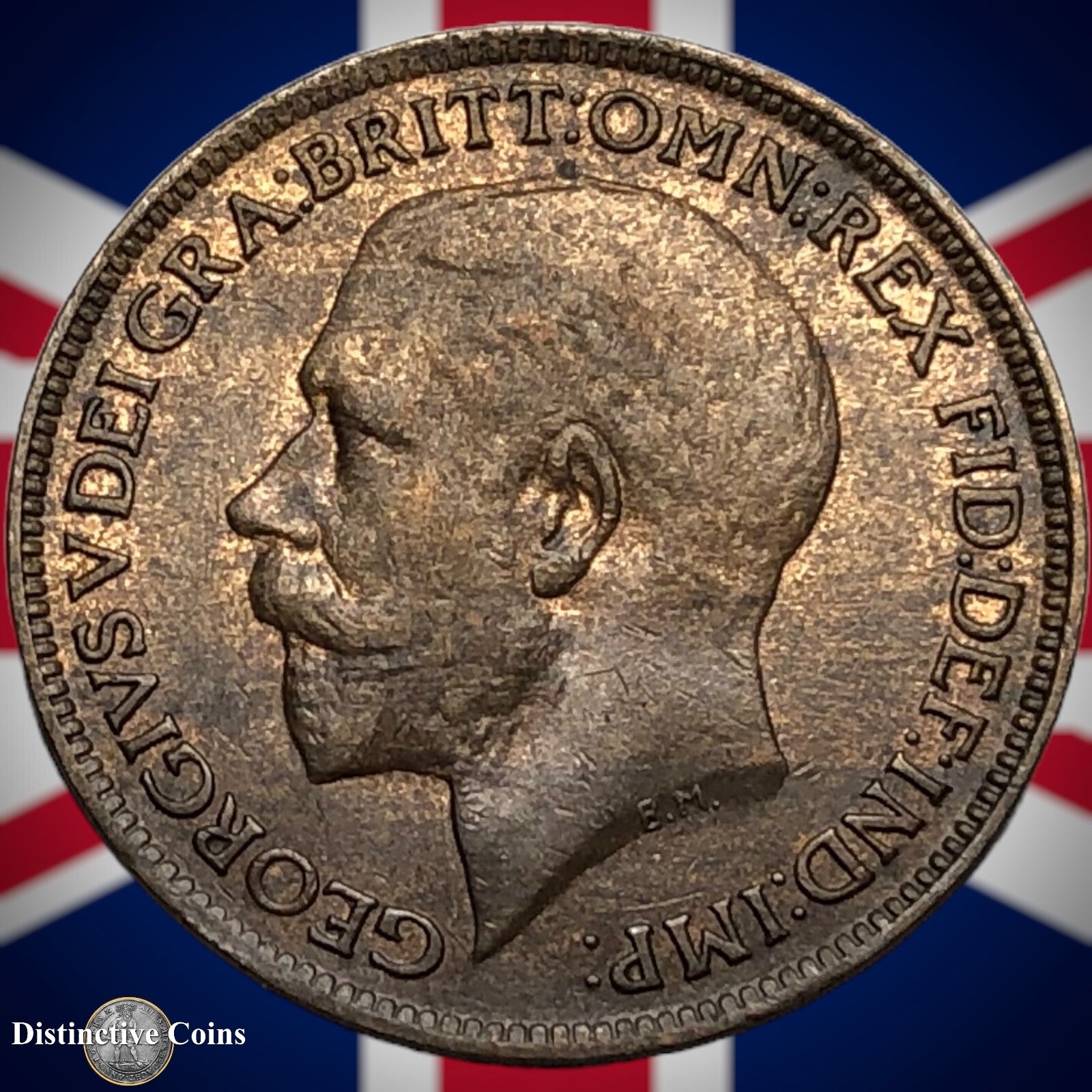 Great Britain 1918 Farthing 1/4d GB4695