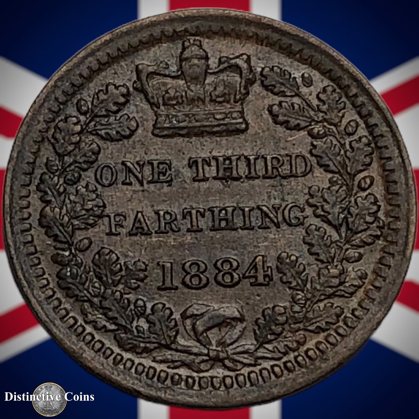 Great Britain 1884 Third Farthing 1/3 Penny GB3023