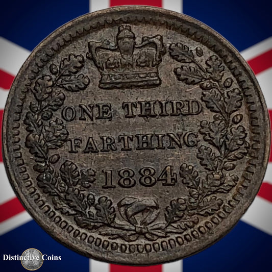 Great Britain 1884 Third Farthing 1/3 Penny GB3023