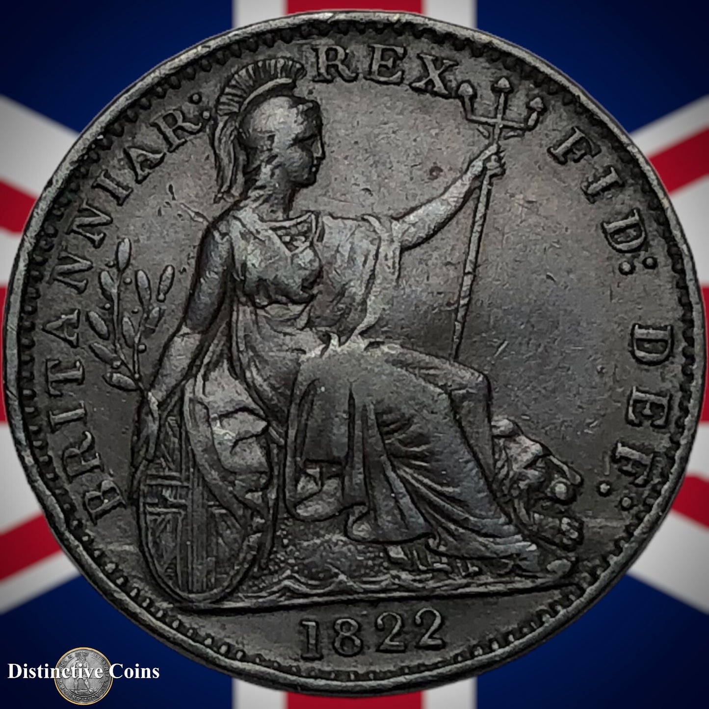 Great Britain 1822 Farthing 1/4d GB3249