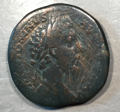 ANCIENT ROME  Marcus Aurelius As Caesar Sestertius     #A472