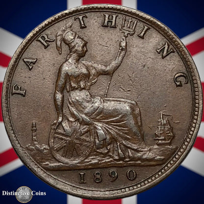 Great Britain 1890 Farthing 1/4d GB4274