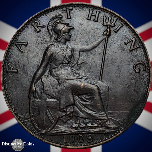 Great Britain 1908 Farthing 1/4d GB4611