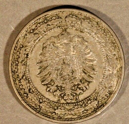 1888J German Empire 20 Pfennig Better Date           