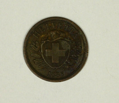 Switzerland  2 Rappen 1886  XF   A932