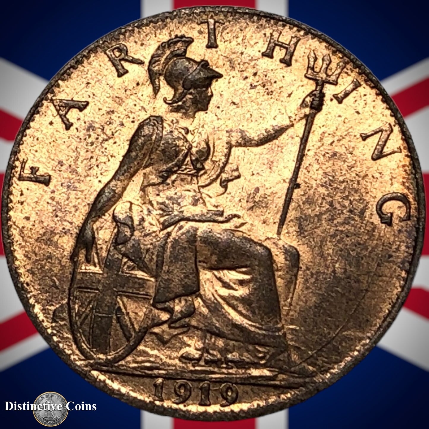 Great Britain 1919 Farthing 1/4d GB4735