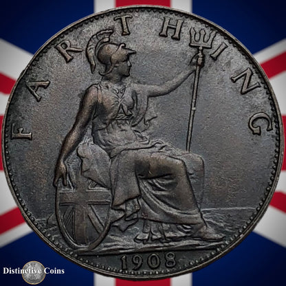 Great Britain 1908 Farthing 1/4d GB4616