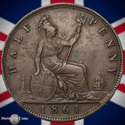 Great Britain 1861 Half Penny 1/2d GB5362
