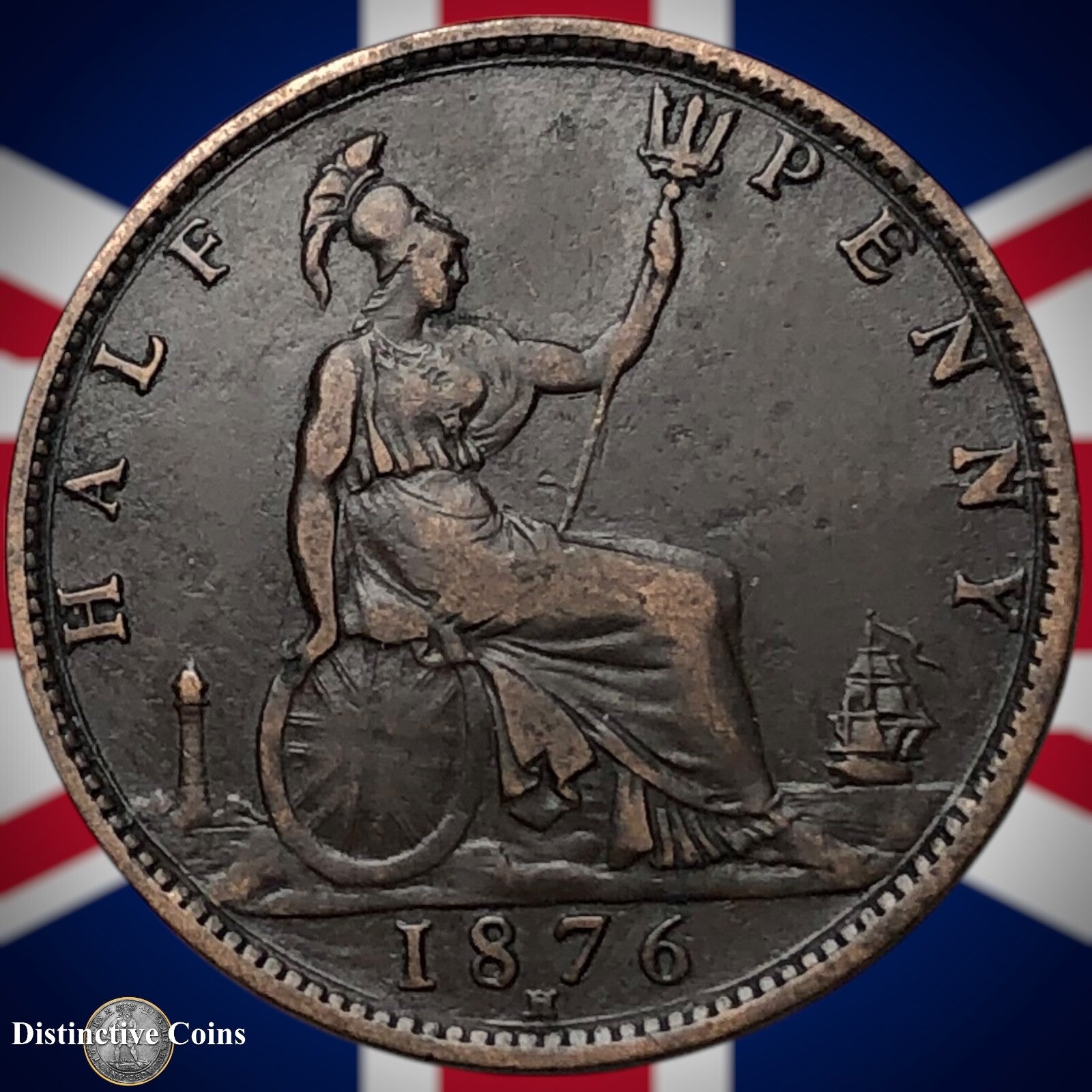 Great Britain 1876 H Half Penny 1/2d GB5525