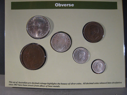 Australian Pre-Decimal Coinage of King George VI 1938-52 