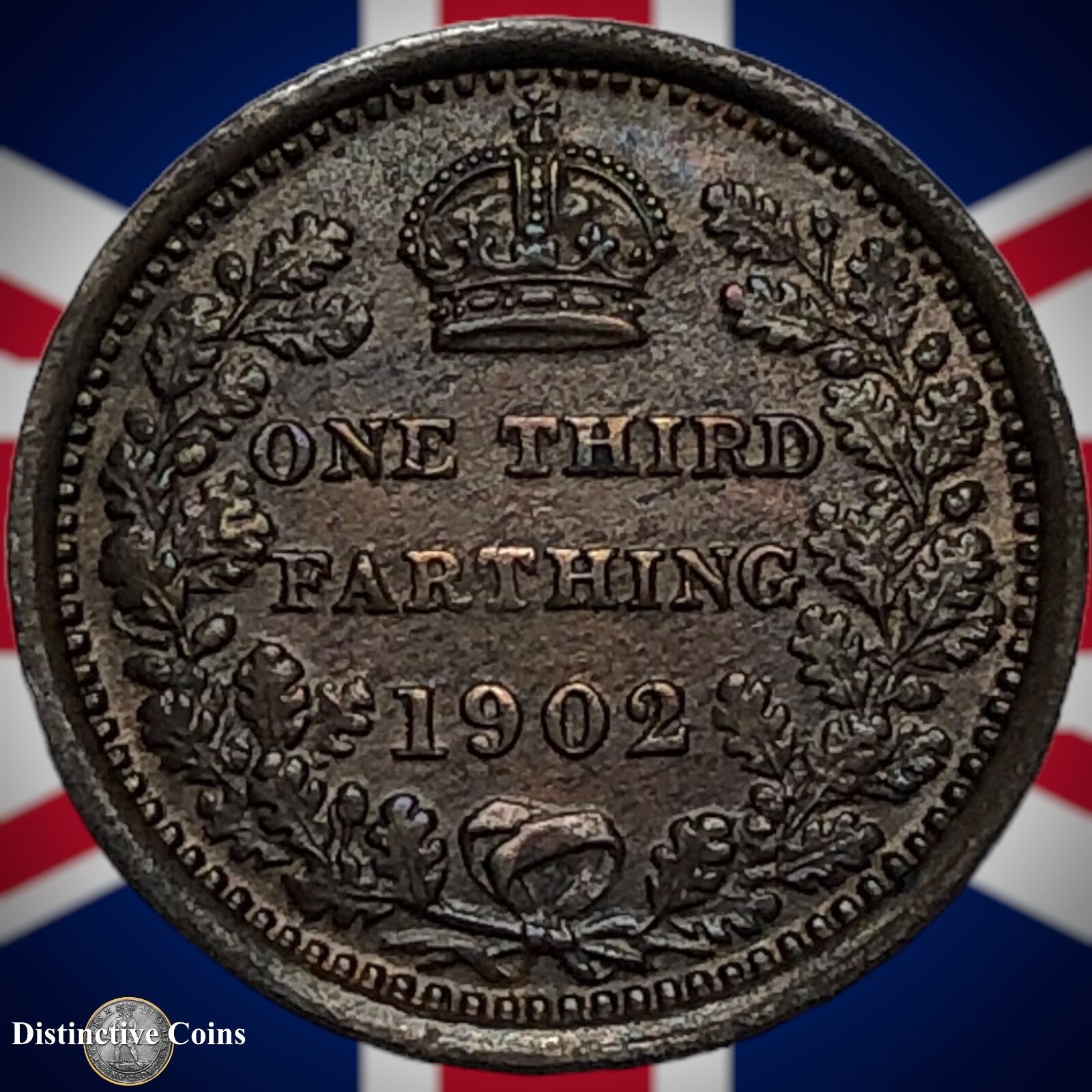Great Britain 1902 Third Farthing 1/3 Penny GB3034
