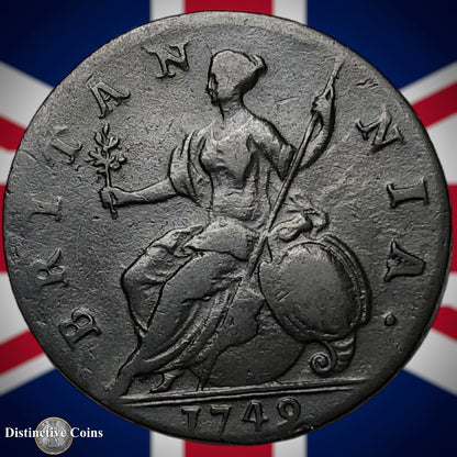 Great Britain 1749 Half Penny 1/2d GB5093