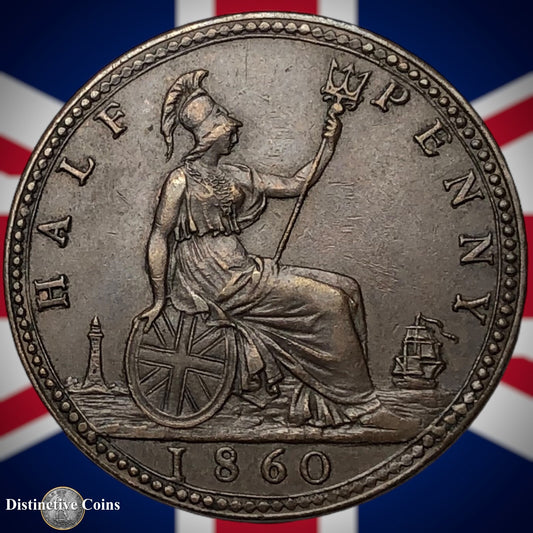 Great Britain 1860 Half Penny 1/2d GB5343