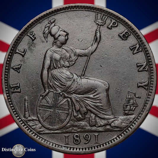 Great Britain 1891 Half Penny 1/2d GB5680