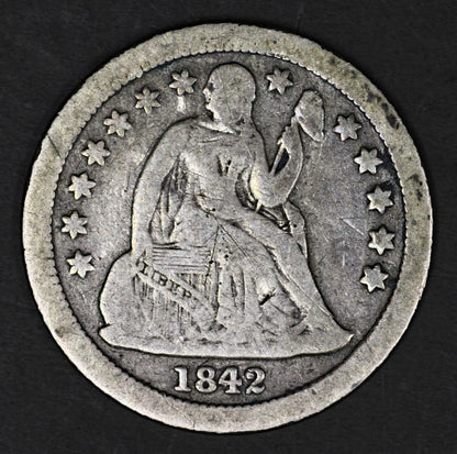 US 1842 O Seated Liberty Dime  A3223