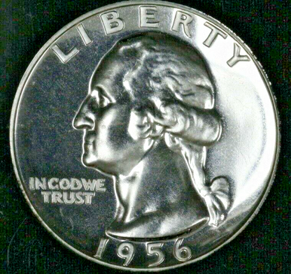 US 1956 Washington Quarter 25 Cents Proof   A2641