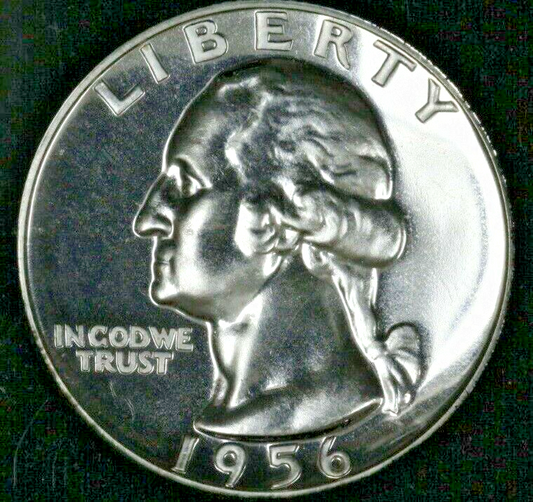 US 1956 Washington Quarter 25 Cents Proof   A2641