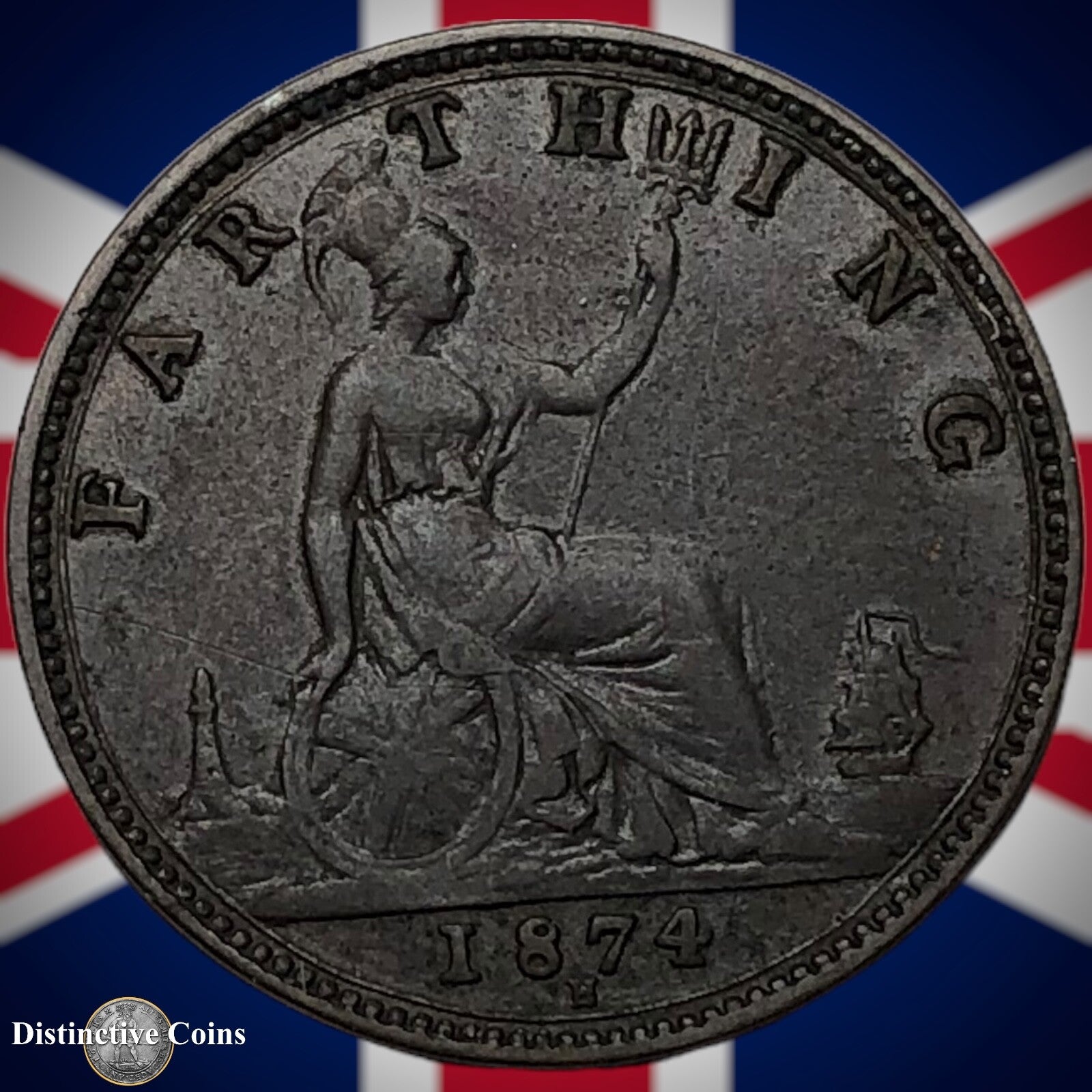 Great Britain 1874 H Farthing 1/4d GB3726