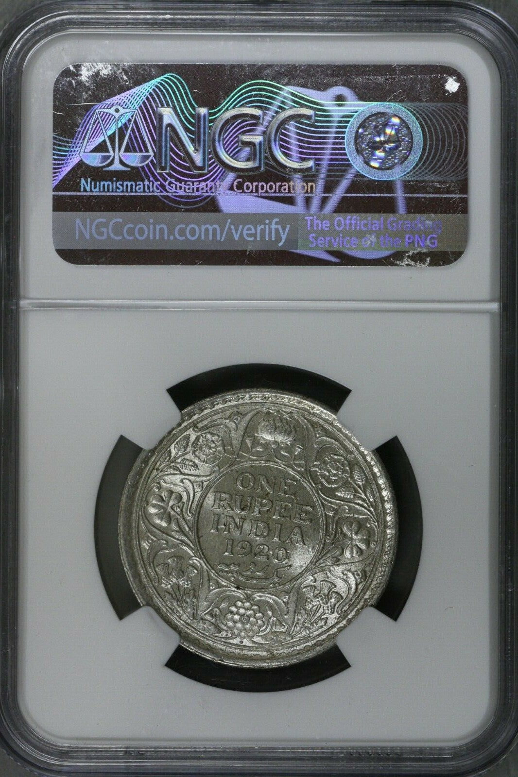 India 1920 B Rupee NGC Brilliant Uncirculated  S580