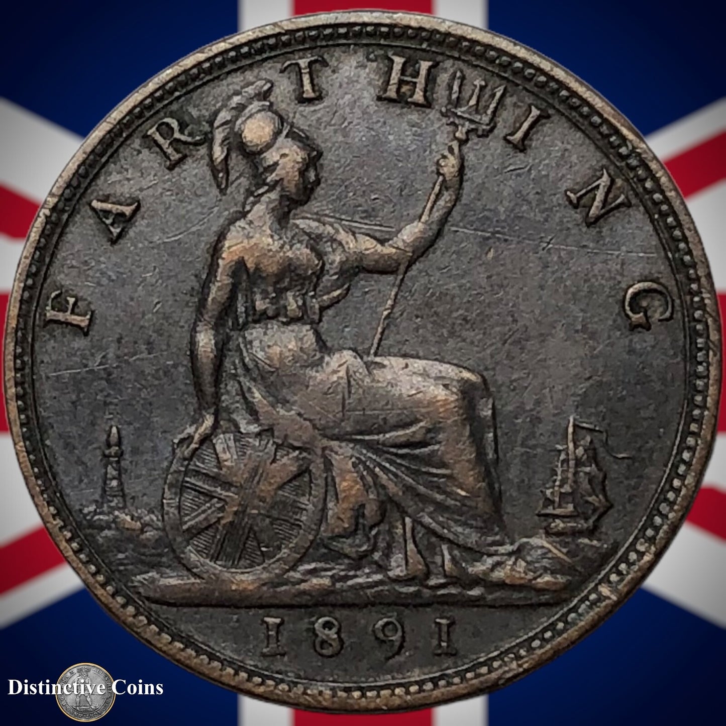 Great Britain 1891 Farthing 1/4d GB4296