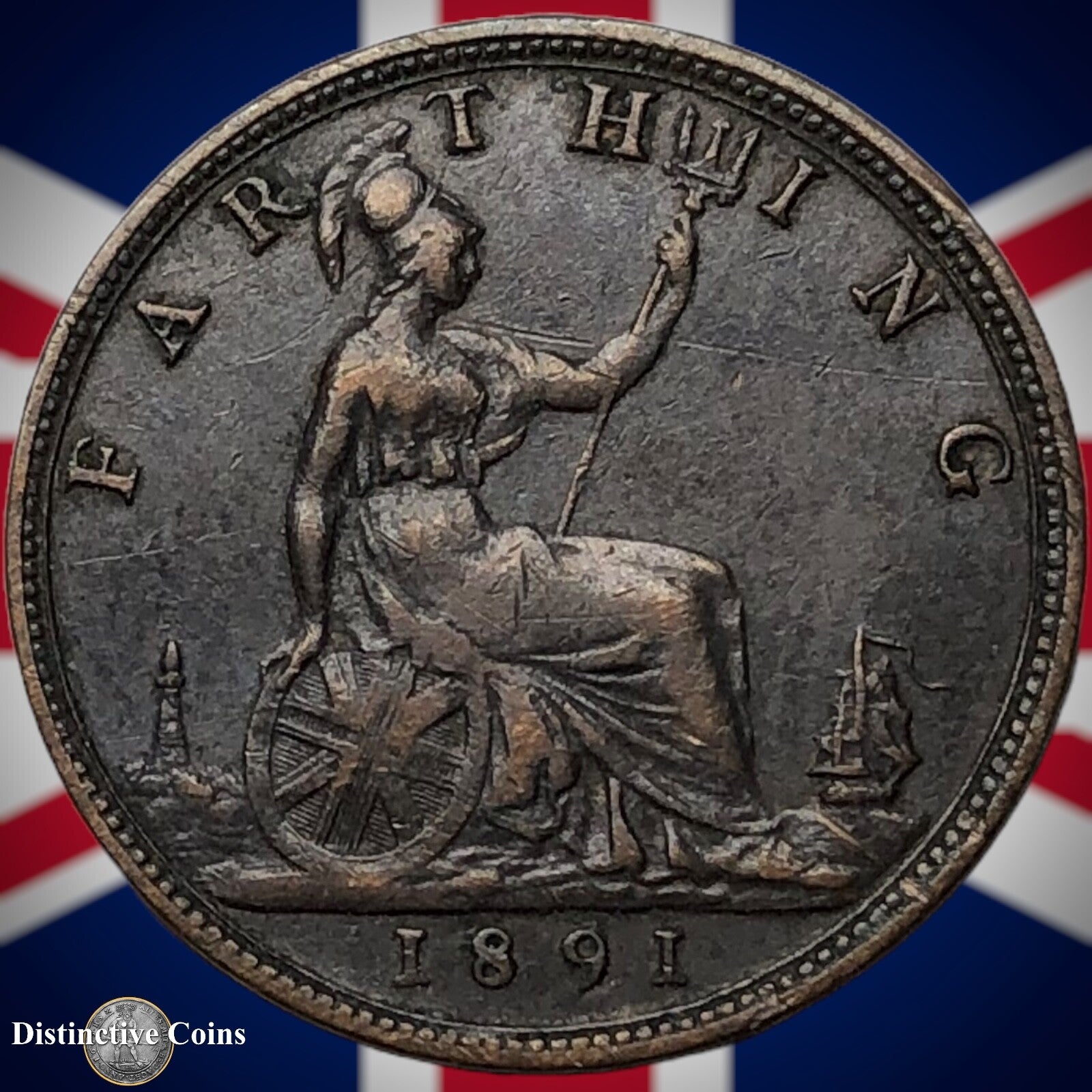 Great Britain 1891 Farthing 1/4d GB4296