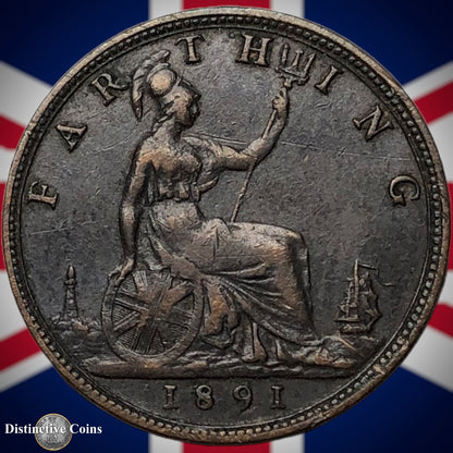 Great Britain 1891 Farthing 1/4d GB4296