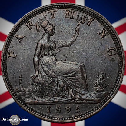 Great Britain 1893 Farthing 1/4d GB4363