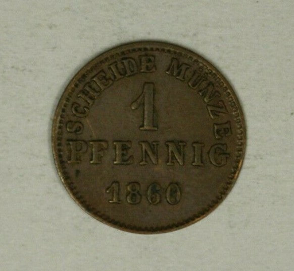 Germany Hesse Darmstadt Pfennig 1860  XF   A2267