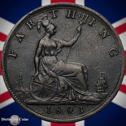 Great Britain 1893 Farthing 1/4d GB4336