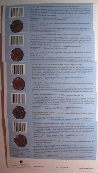 Lot of 12 Canada 2005 First Day Coinage Strikes in Holder